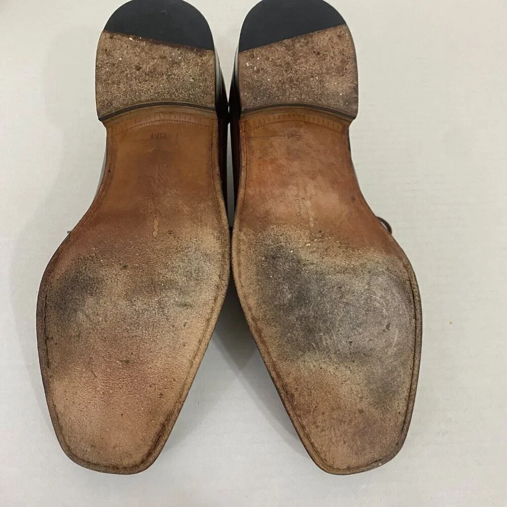 MEZLAN "Columbus" Brown Leather Oxford Dress Shoes Mens Sz 8 M Spain Lace Up 8M - Picture 11 of 16